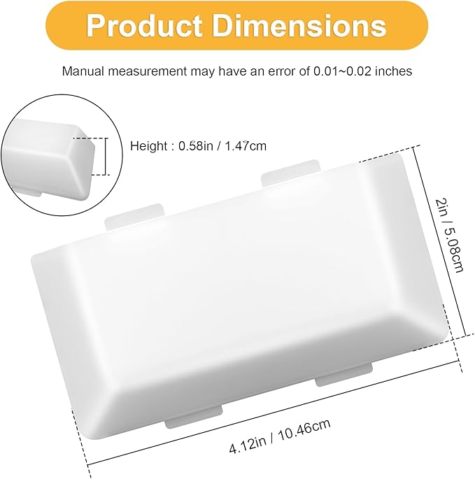 SR33101 RV Porch Light Lens Cover Replacement for Bargman Door Handle Lights, RV Exterior Light Cover for Lance/Fleetwood/Dolphin Camper Parts (4.1 x 2 Inches)