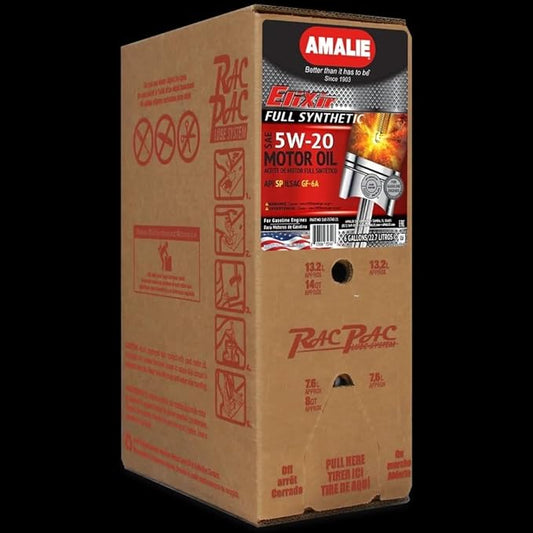 AMALIE Elixir Full Synthetic 5W-20 Motor Oil (160-75740-21) 6 Gallon RacPac | Made in USA