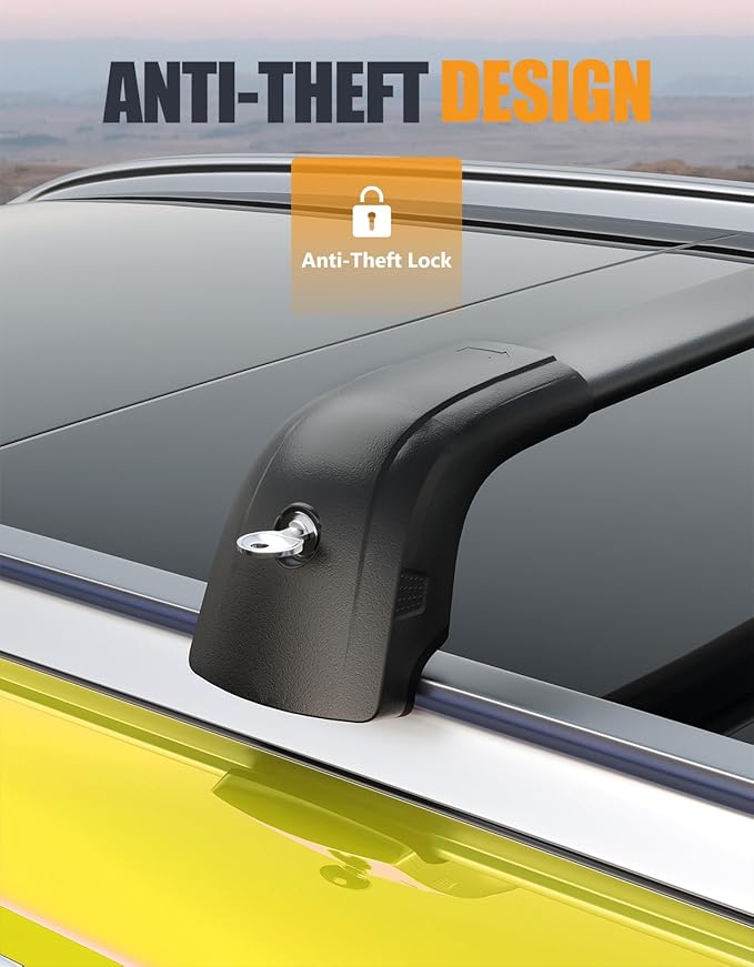 KINGGERI 220lbs Lockable Roof Rack Cross Bars Compatible with Volvo XC60 XC-60 2018-2026, Heavy Duty Anti-Theft Aluminum Roof Rails Crossbars Rooftop Accessories Luggage Racks Carrier