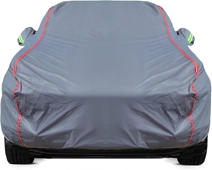 Breathable New Material, Waterproof Car Cover, Locks and Zipper Doors, Sunscreen Waterproof UV Prevention Snowproof Wind and Windproof,Suitable for Indoor Outdoor,for Sedan (188" to 198") C3