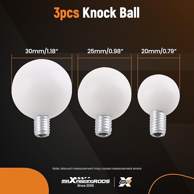 maXpeedingrods Paintless Dent Repair Tools, Dent Removal Rods with Awl Head, Car Auto Body Dent Removal for Hail Dents and Door Ding (6pcs Rod 20 pcs Head)