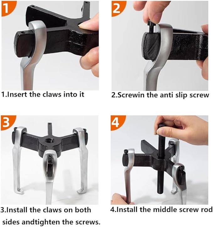 2 Jaw 3 Jaw Gear Puller, Heavy Duty Pulley Puller,Car Accessories Gear Bearing Flywheel Pulley Removal Tool,Gear Removal Tool Gear Puller (10inch)