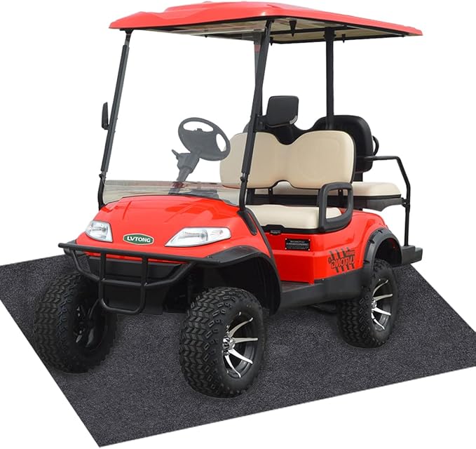 Large Rubber Mat 6.6x8.5 Feet Oil Absorbent Garage Mat for Under Car Waterproof Backing Layer Golf Cart Mat Protects Floor from Spills, Drips, Splashes and Stains Oil Drip Pan