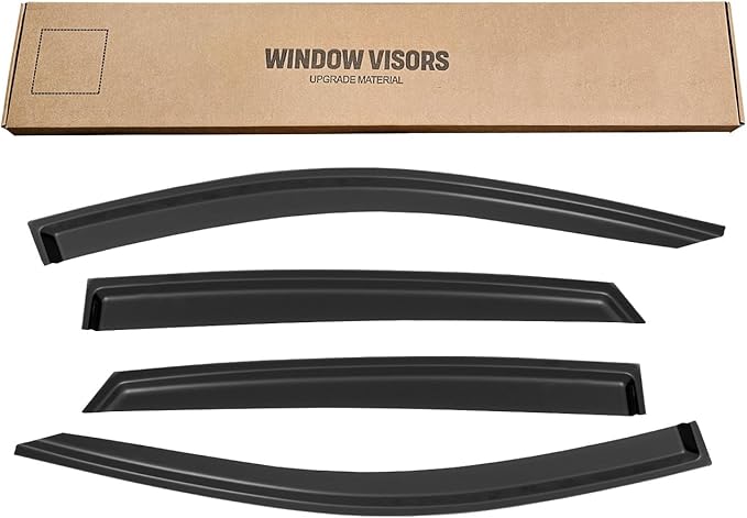 Window Rain Guards for Honda Accord 2018-2023, Window Visor Guards Wind Deflectors Vent Shade Vent Visors Rain Shields Sun Side Shatterproof 2019 2020 2021 2022, Tape-on/Outside-Mount