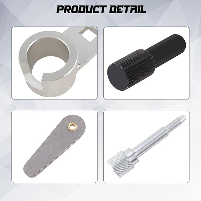 7 PCS Camshaft Locking Adjust Tool Kit for Volkswagen T4 Transporter Crafter LT 2.4D 2.5 TDI CR Diesel Engine, w/Blow Molded Case, Replaces T10025/3248/3419/T50009/2064/2065A/3355