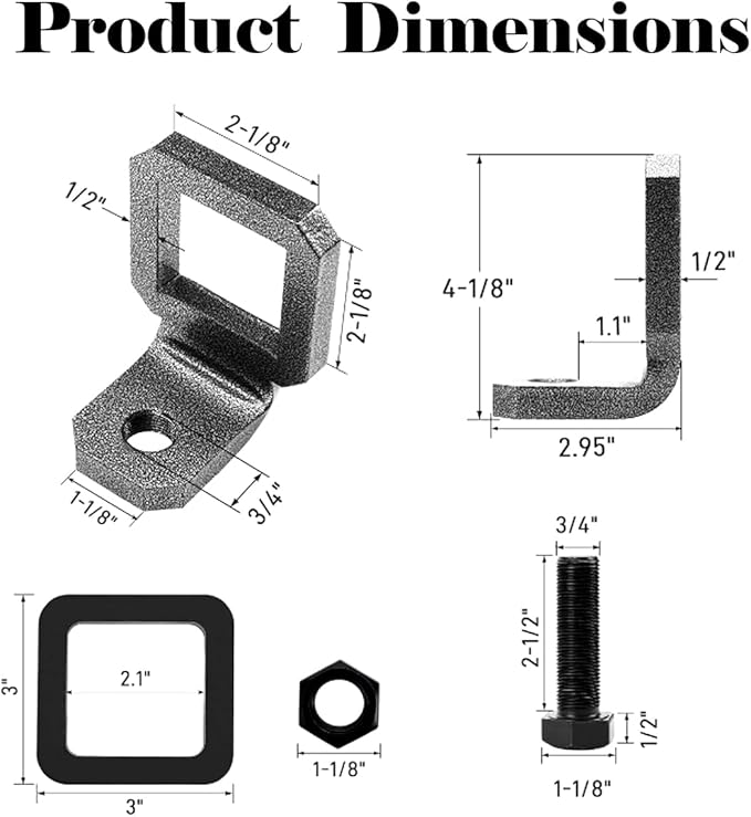 2" Anti Rattle Hitch Clamp, Hitch Tightener with 2 Silencer Pads Trailer Hitch Anti Rattle Device, Heavy Duty Hitch Stabilizer for 2 Inch Hitches