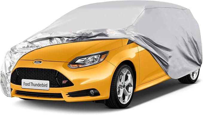 Waterproof Car Cover for Ford Thunderbird (2001-2006), 5 Layers Compatible with Ford Thunderbird All Weather, Snowproof Windproof Rain Ice Sun UV Protection