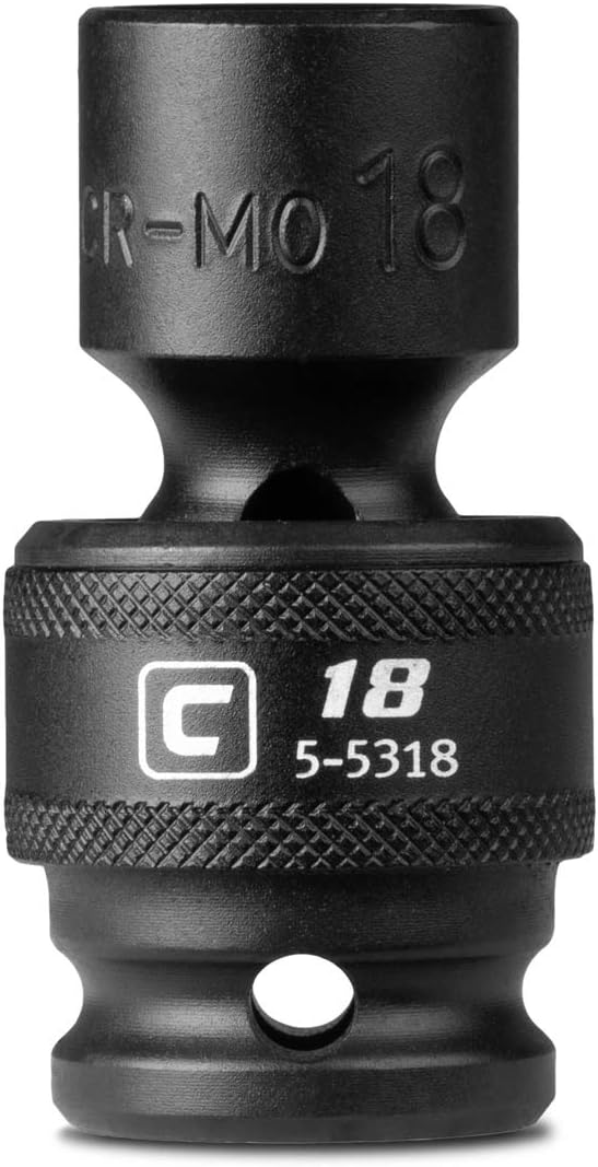 Capri Tools 18 mm Universal Impact Socket, 1/2-Inch Drive, 6-Point, Metric
