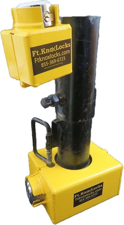 Gooseneck (Round Tube) Coupler/Hitch Trailer Lock Combo W/Abloy Sentry Stainless Steel Puck Locks