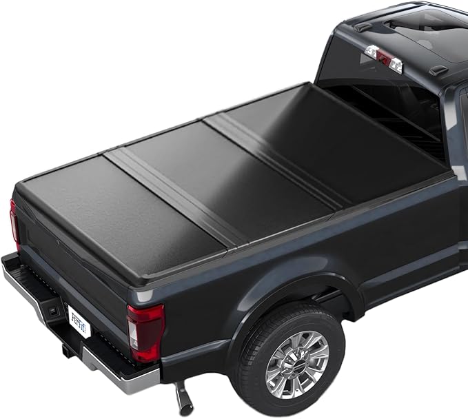 Perfit Liner 8.0 FT (96") Bed FRP Hard Tri-Fold Tonneau Cover for 1999-2016 Ford F-250 F-350 F-450 Super Duty Styleside/Fleetside Truck Cargo Topper, Hardttop, 3-Folding (NOT for Flareside/Stepside)