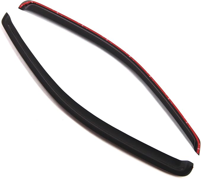 Tuningpros WD2-112i Dark Smoke 2 Pcs Set Window Visor (in-Channel) Deflector Rain Guard Compatible with 1997-2004 Dodge Dakota