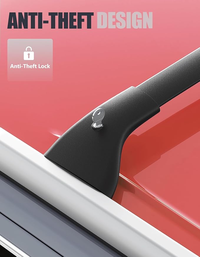 KINGGERI Lockable 220lbs Roof Rack Cross Bars Compatible with 2015-2020 Chevy Tahoe & Chevrolet Suburban, GMC Yukon & Yukon XL, Cadillac Escalade & Escalade ESV, Heavy Duty Aluminum Roof Rails