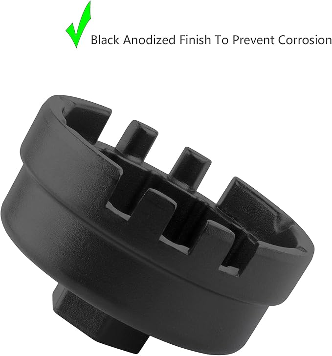 Moker Aluminum 64mm 14 Flute Oil Filter Wrench for Toyota Corolla/Prius, Fits 1.8L Engines