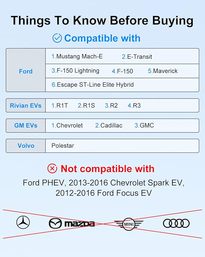 2025 Upgraded NACS to CCS Adapter [Max 500A 1000V],Tesla Supercharger to CCS1 Charger Adapter,Fast Charge Tesla Supercharger Adapter Compatible withFord,Rivian,GM,Volvo and Polestar