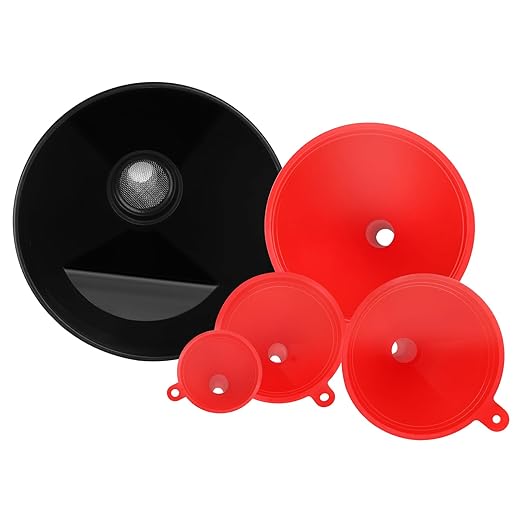 Umbresen Oil Funnels Set, Automotive Fuel Funnels, Wide Mouth Gas Funnel with Handle, Large Funnels with Hose, Gasoline Funnel Kit for Water, Fuel, Oil Change (5)