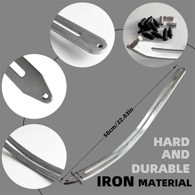 Big Size Dent Rods, Paintless Car Dent Removal Tool,Front Fender Damage Repair, Curved Rod Crowbar,Hook Rods Tools Kit