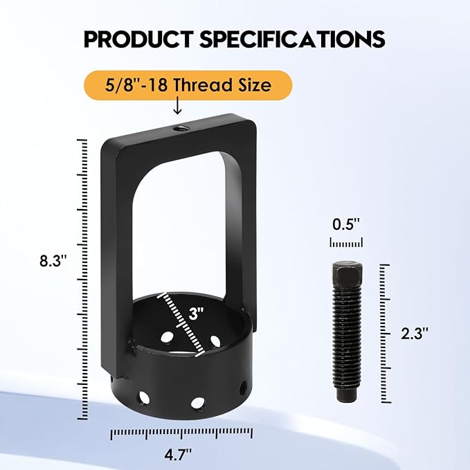 3 inch CV Axle Shaft Puller Tool, UTV/ATV CV Axle Removal Tool, Heavy Duty Axle Puller for Cars, Trucks, ATV & UTV - CV Joint & Driveshaft Removal Tool Set