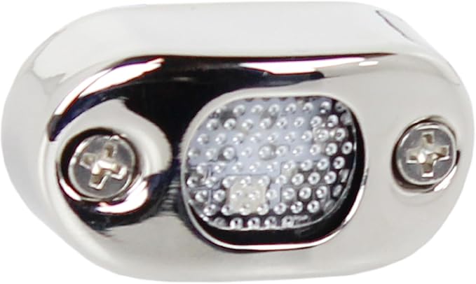 Manufacturers' Select ITC Oblong Surface Mount Stainlless Steel Boat or RV LED Courtesy Light