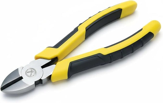 8-Inch Heavy Duty Diagonal Cutting Pliers, 50CrV Steel with 65HRC Hardened Cutting Edges, Bi-Material Anti-Slip Grip - Ideal for Electrical Wire, Cable & Metal Cutting