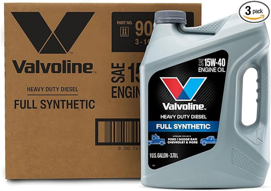 Valvoline Heavy Duty Full Synthetic 15W-40 Diesel Engine Oil 1 GA, Case of 3