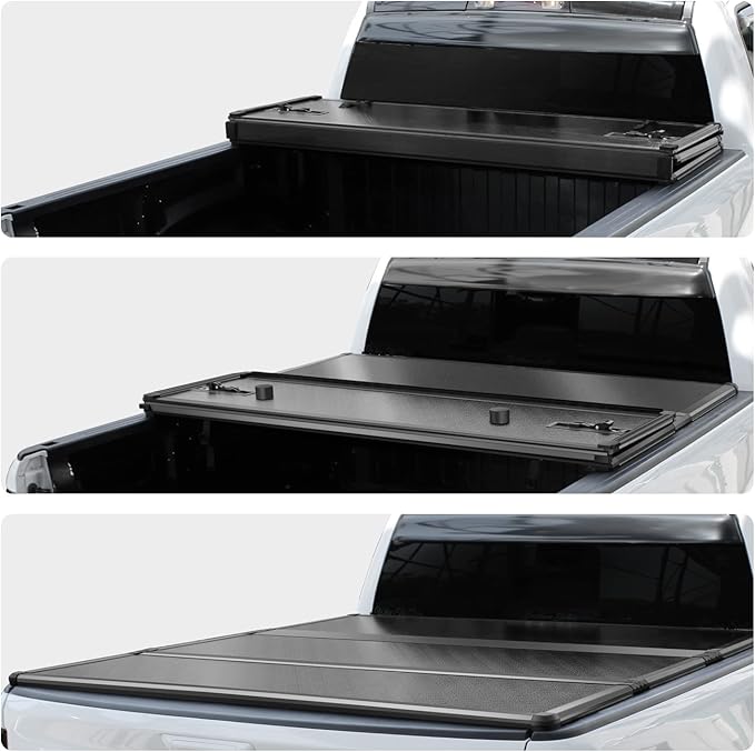 Tutel Hard Shell Folding Truck Bed Tonneau Cover|Fits 2015-2026 Ford F150 6'5" Bed (78") - TULH017