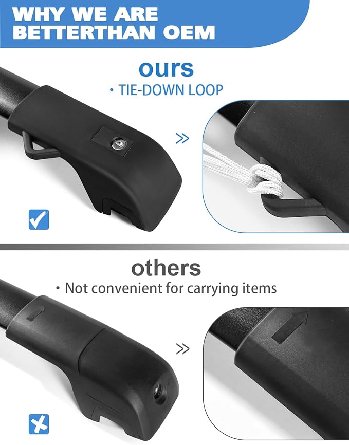 FengYu 300lb Lockable Roof Rack Cross Bars Compatible with Subaru Forester Wilderness 2022-2026, Heavy Duty Aluminum Roof Rails Crossbars Cargo Bars Canoe Rooftop Black Carrier Luggage