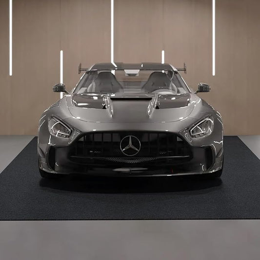 VEVOR Waterproof Garage Floor Mat for Under Car, Non-Slip 6.6'x8.5' Compact Size Heavy Duty Containment Mat, Protects Garage Floor from Water, Mud and Oil, for Garages,Greenhouses,Entrance