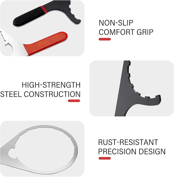 SPARKWHIZ 4.6 Inch, 6 Inch, 8 Inch Fuel Filter Wrench Compatible with 380134 382 Detroit Diesel Truck Engines, Navistar Engines Diesel DD13, DD15, DD16, Peterbilt & Cummins Diesels