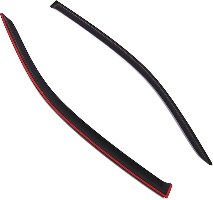 TuningPros Outside Mount Window Vent Visors Rain Guards Compatible with Honda Accord Coupe 2013-2017 | Side Window Wind Deflectors Rain Shields | Smoke Tinted, 2 Pcs Set, DGWV-638