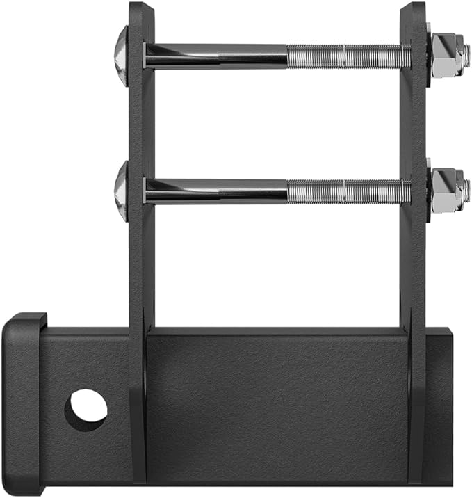 Tow Hitch 2 Inch, RV Bumper Hitch Trailer Receiver, Fits 2" to 4" Rear Beams, 3500 LBS Capacity Upgrade Towing Adapter Openning for Camper Cargo Carrier Bike Racks RV Tire Carrier Ball Mounts