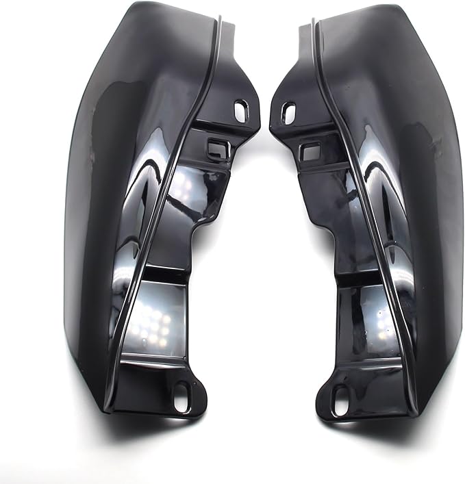 MZS Mid Frame Air Deflector, Touring Heat Shield Cover Accessories Black Left Right Set Compatible with Road Glide Electra Street Glide Road King 2009-2024