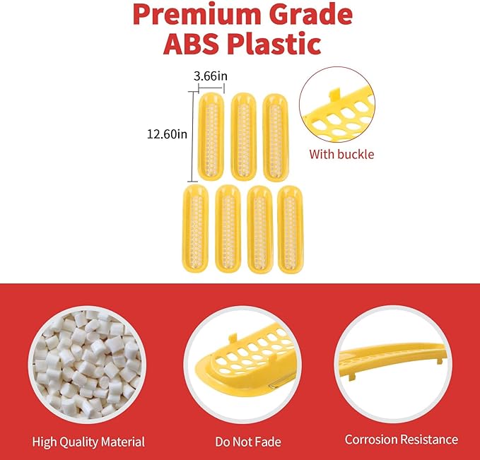 Mesh Grill Insert Grille Inserts Cover Fit for 2007-2018 Jeep Wrangler JK JKU(Yellow)