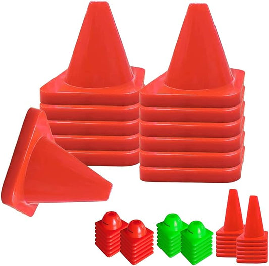 6in/9in/12in/28in Heavy Duty Agility Training Cones for Sports & Kids Coaching, Field Markers for Motorcycle, Bikes, Traffic, Basketball, Soccer Drills, Durable, Multipurpose, Adjustable