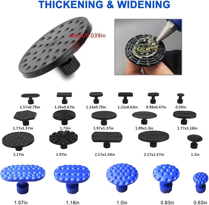 Car Dent Puller - Auto Body Dent Repair Tool, Dent Repair kit with Slide Hammer T bar Dent Puller for Car Body Hail Dent Removal Dent Remover Automobile Body Repair