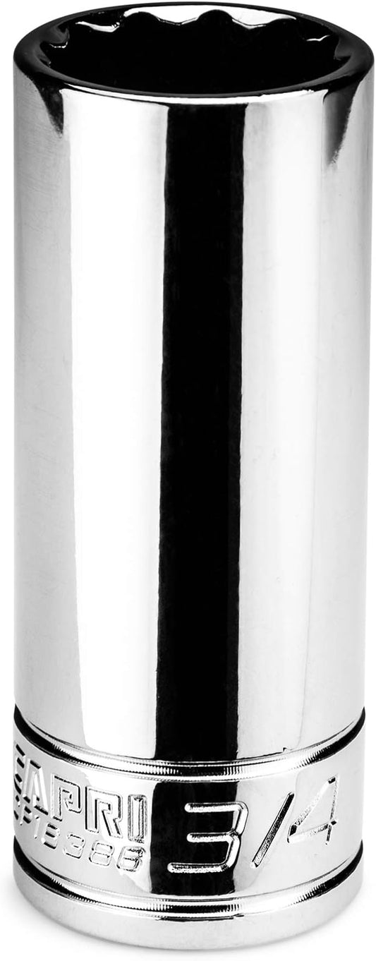 Capri Tools 3/4 in. Deep Socket, 3/8 in. Drive, 12-point, SAE, CP16386