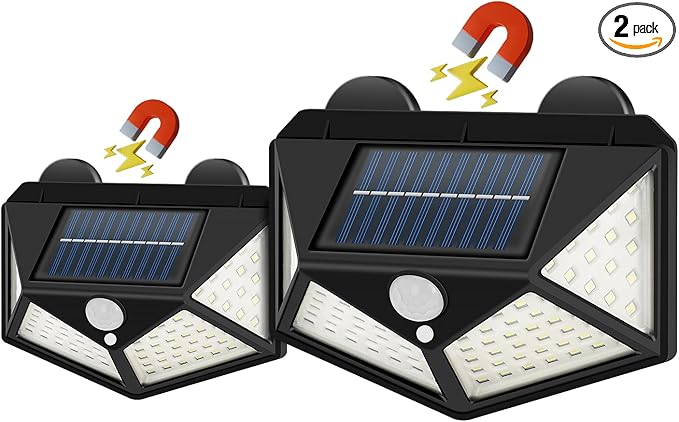 Solar RV Lights, RV Exterior Lights, RV Outdoor Lights Magnetic Motion Sensor Lights Waterproof for RV, Camper, Caravan, Trailer (2 Pack)