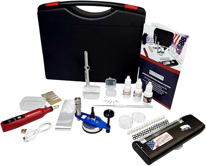 Windshield Repair Kit - Windshield Repair Resin - Pit Filler Resin - UV Pen Light - Variable High Speed Rotary Tool
