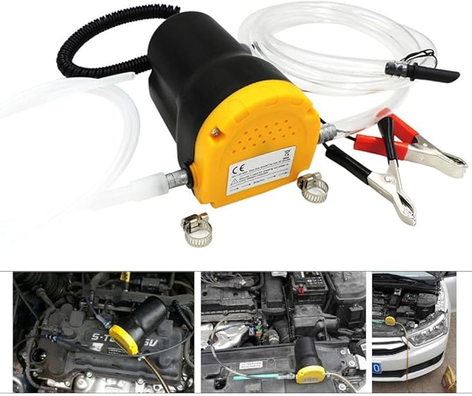12V 60W Oil Extractor Pump, Upgraded Oil Change Pump, Diesel Fluid Transfer Pump Extractor Scavenge Suction for Car, Small Truck, Tractor