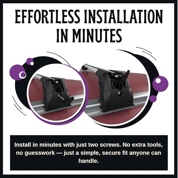 ERKUL Heavy Duty Roof Rack Cross Bars for Volvo XC90 2016-2026 | Upgraded 220 lbs Aero Aluminum Crossbars with Smart Clamp System | Compatible with Flush Rails - Black