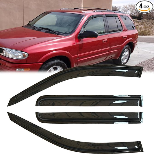 4pcs Original Window Rain Guards Shield Side Wind Deflectors Nice Looking Vent Window Visors Fit for 2005 Chevrolet S10 Blazer/GMC S15 Jimmy 1998-2001 Envoy 1996-2001 Oldsmobile Bravada 94644