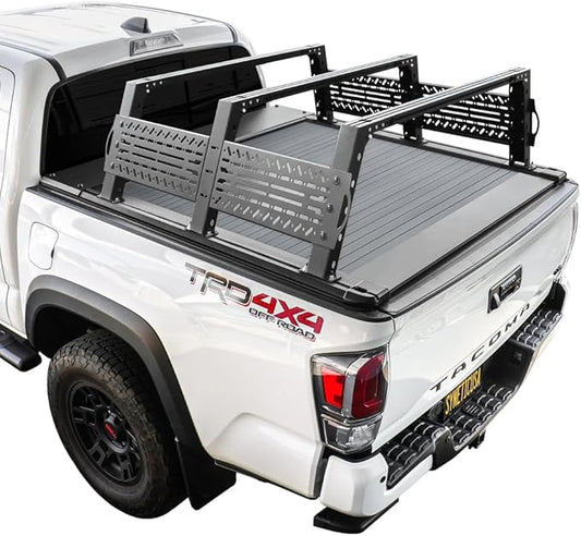 Syneticusa AR Automatic Retract Hard Tonneau Cover with Rack Fits 2016-2026 Tacoma 5' Truck Bed Waterproof Off Road Overlanding