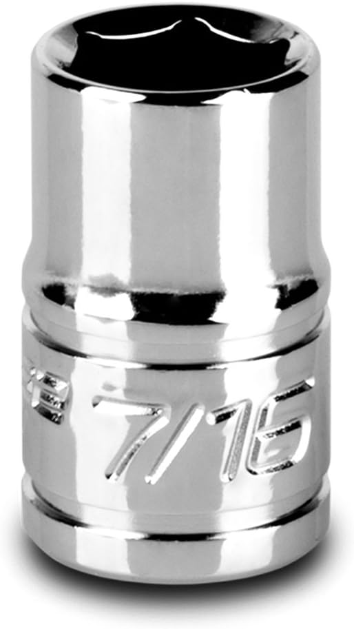 Capri Tools 7/16-Inch Shallow Socket, 3/8-Inch Drive, 6-Point, SAE