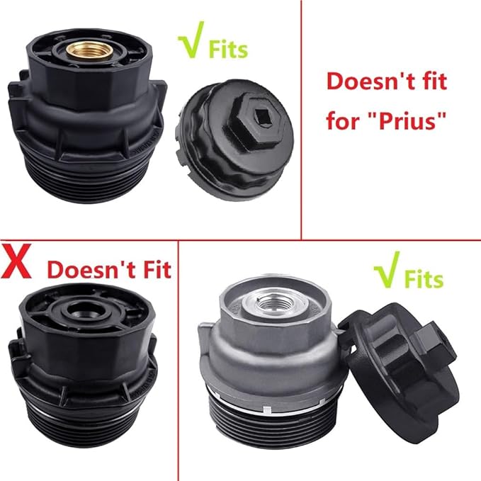 10PCS Oil Filter Wrench Set for Toyota,BMW, Mercedes, VW, Oil Filter Socket Set Includes 24mm,27mm,29mm,30mm,32mm,36mm,38mm, 64mm. Oil Filter Removal Tool for Oil Change
