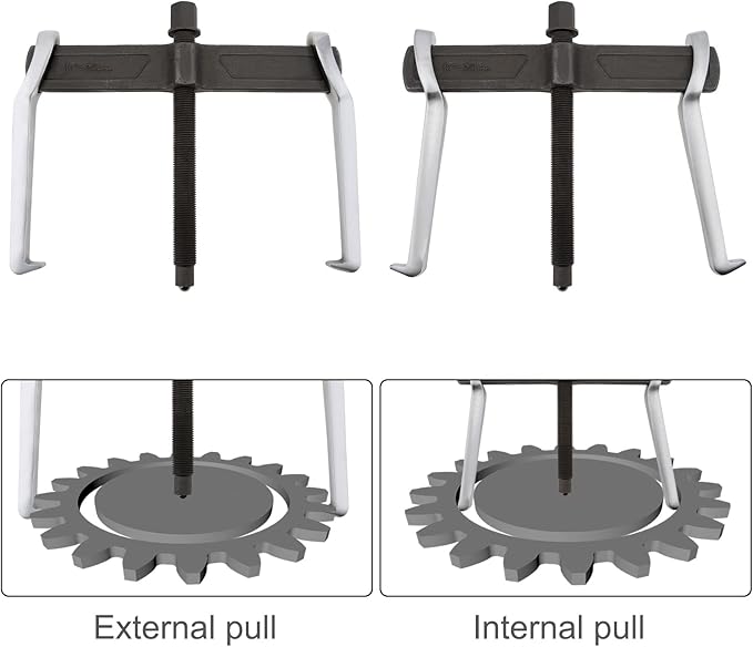 ChgImposs 2-Jaw Gear Puller, Adjustable CR-V Bearing Puller Gears, Removal Tool for External Internal Pulling, Puller Tool Separate Lifting Device (10 INCH)