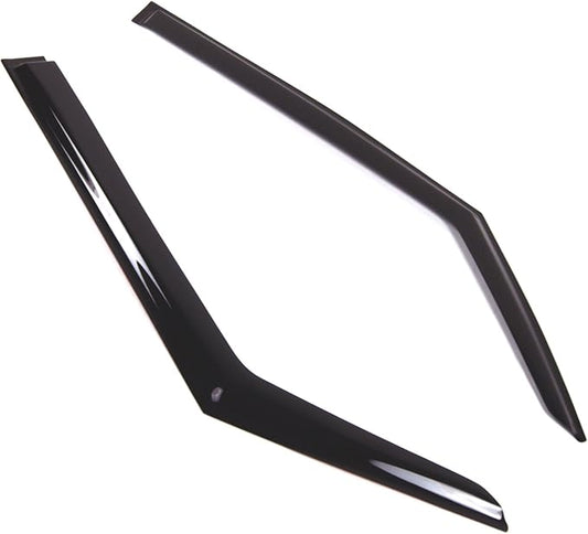 Tuningpros WD2-783 Dark Smoke 2 Pcs Set Window Visor (Outside Mount) Deflector Rain Guard Compatible with 2013-2016 Mini Paceman