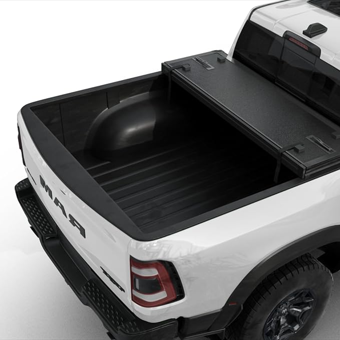 Hard Folding Truck Bed Tonneau Cover|HTF011|Fits 2009-2026 Dodge Ram 1500 5' 7" Bed Without Ram Box (67.4")