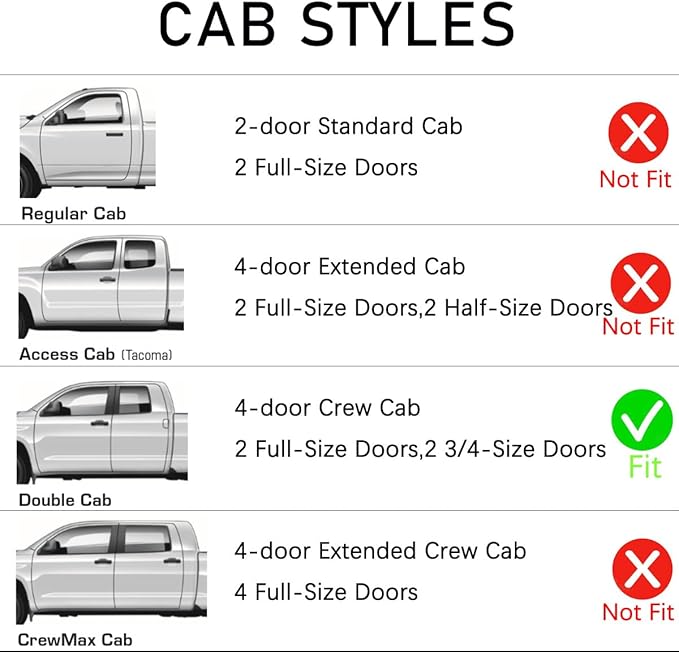 Lightronic Extra Durable Clip-on in-Channel Auto Vent Window Visor, Fits 2007-2021 Toyota Tundra, Double Cab, UV Protection Rain Guard, Original Wind Deflector, No-Drill Install, Dark Smoke, 4-Pcs