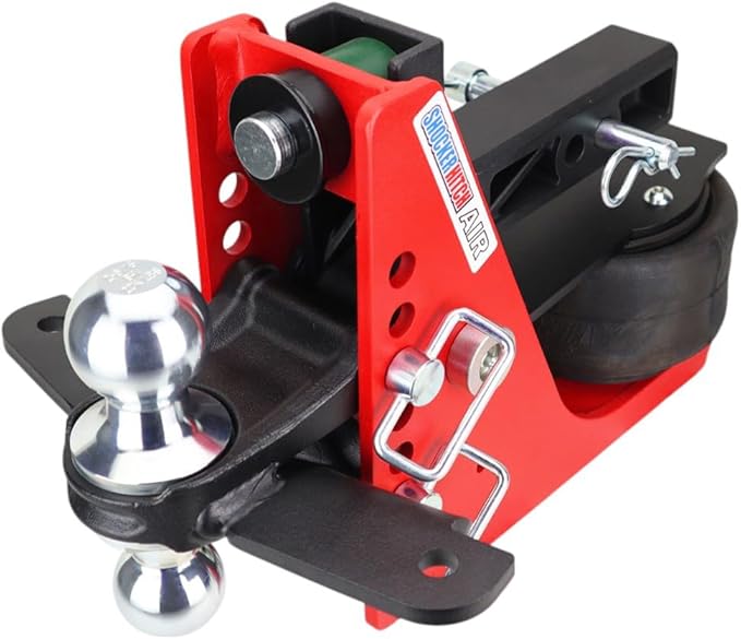 Shocker Air Hitch Sway Control Towing Kit - Fits 2" Hitch - Chrome Combo 2" & 2-5/16" Balls - 2 Sway Bar Kits - 14,000 lbs