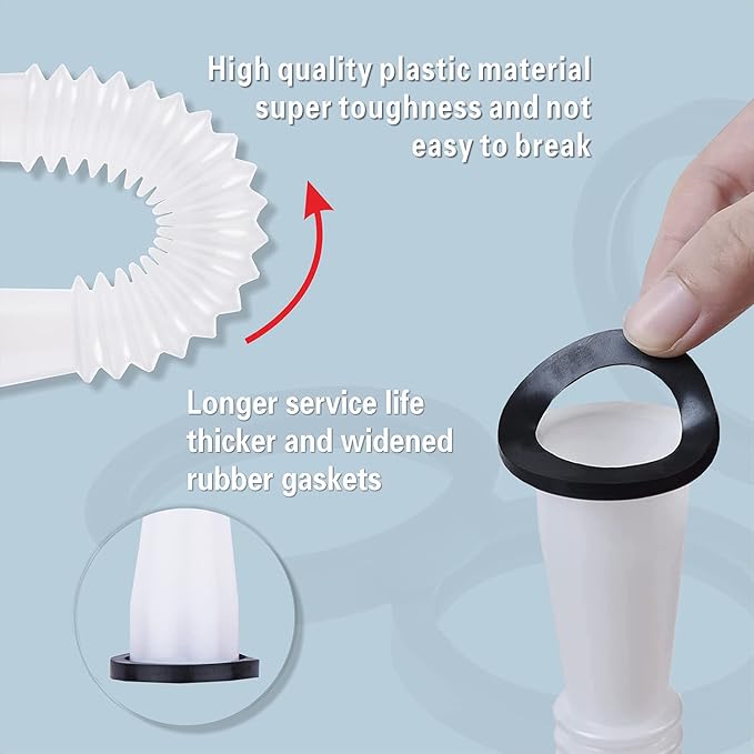 Replacement Gas Can Spouts Improved Design Gasket Flexible Pour Nozzle with Vent Cap for Older Gas Can Fuel Water Jug 1 2 5 Gallon White