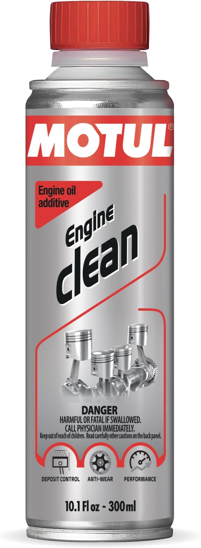 Motul Engine Clean | Oil Additive & Flush for Gasoline & Diesel Engines | Helps Remove Sludge & Improve Oil Flow | Supports Emission System Care & Engine Protection | 300ml